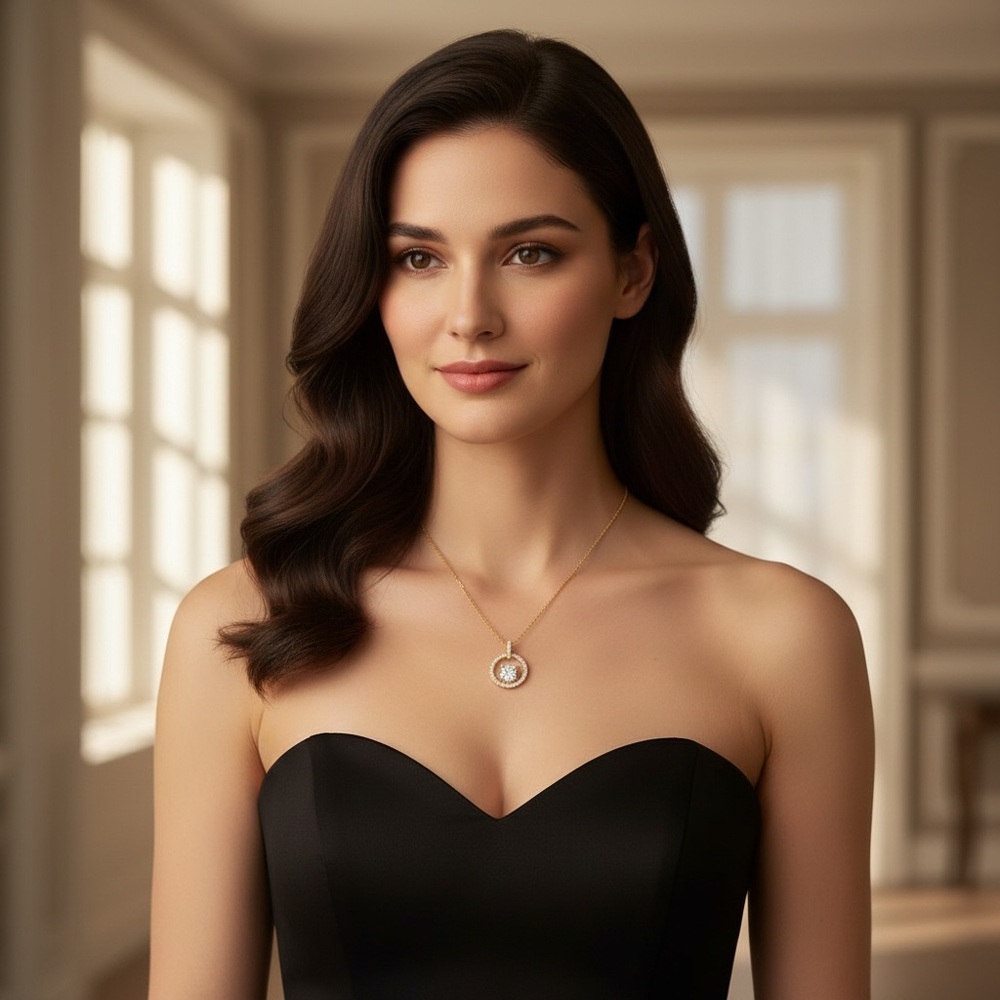 ⭐️Mosissanite⭐️5mm 1 ct GRA Certified Necklace/NIB